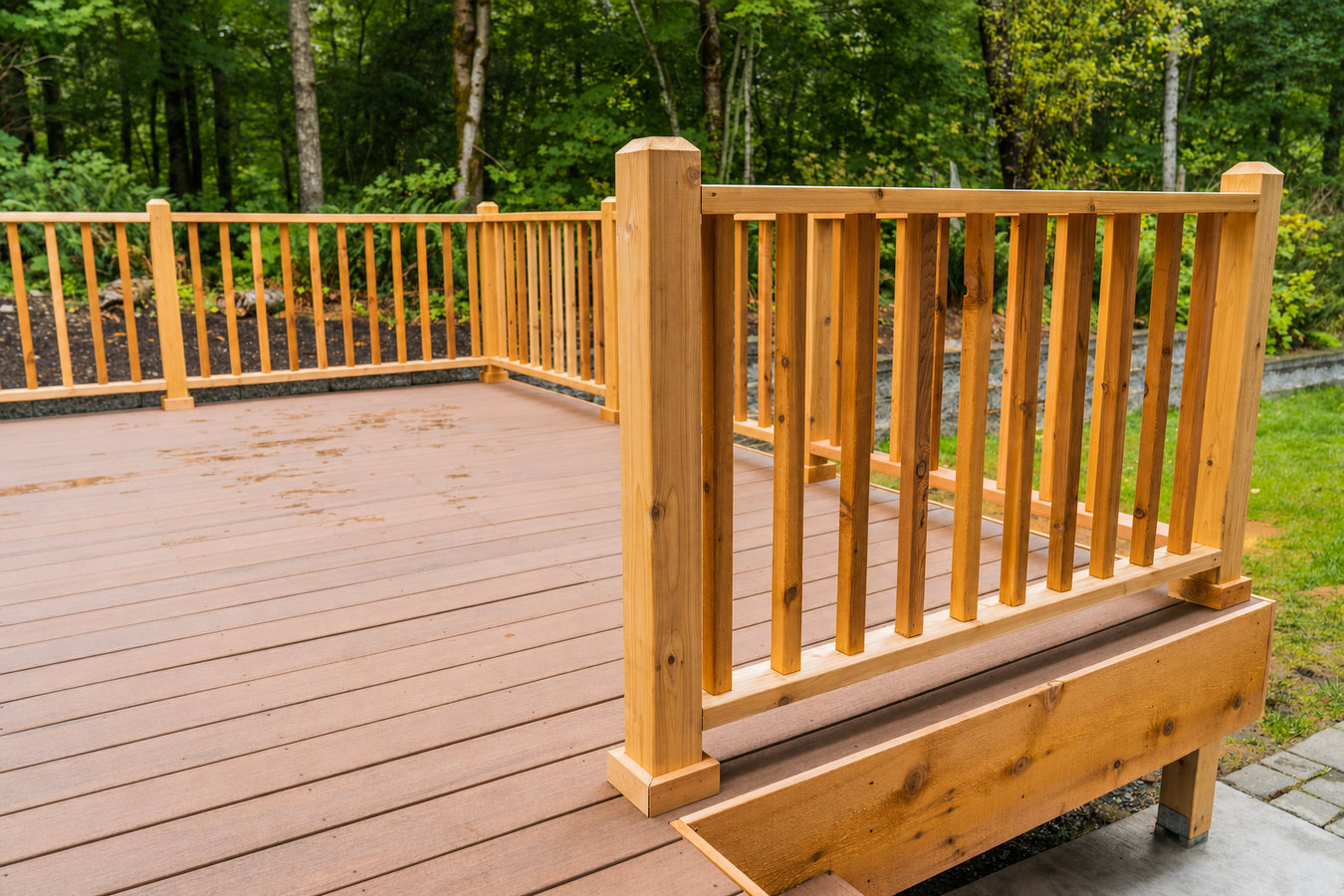 Cedar wood deck construction in Richmond, CA